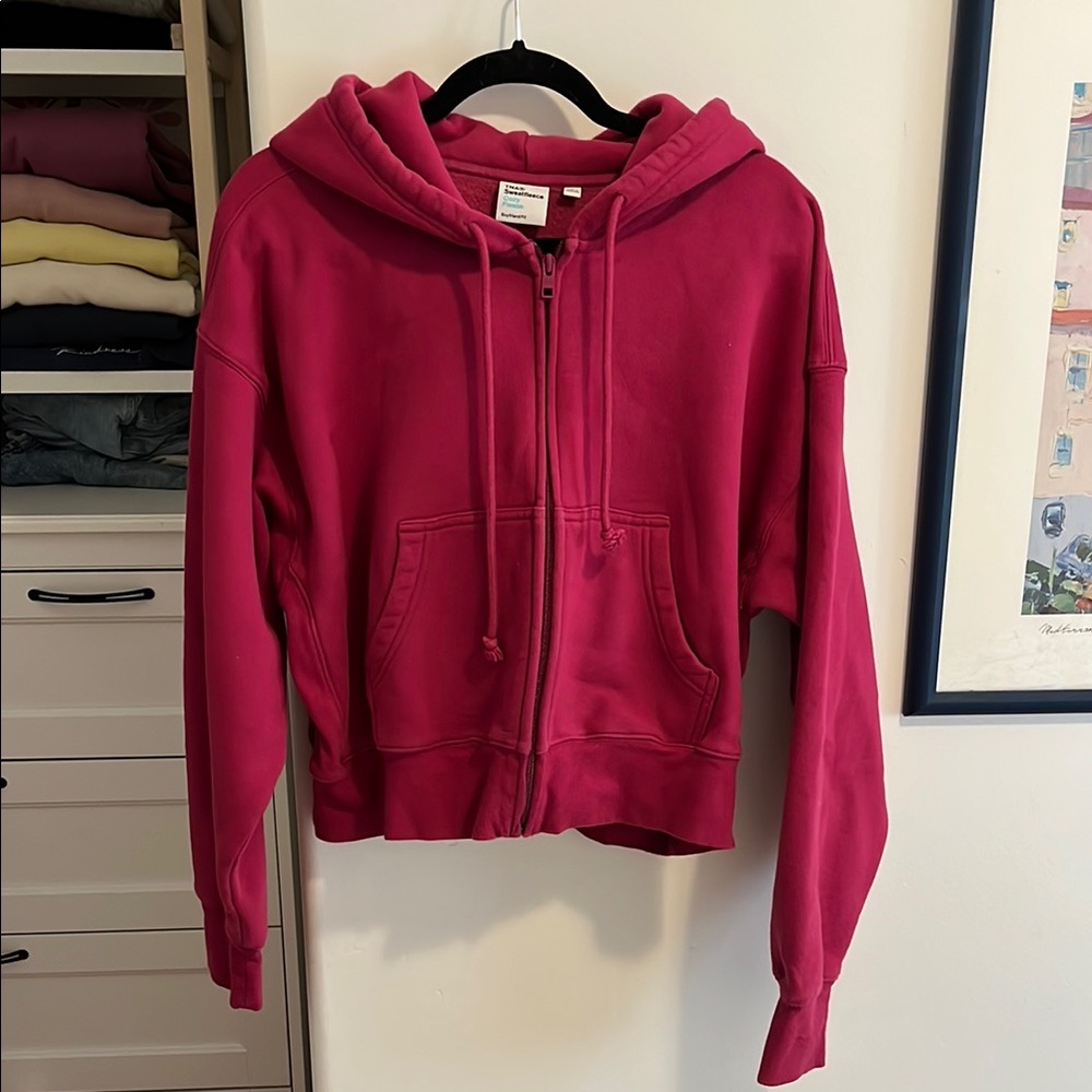 TNA Cozy Fleece Pink Hoodie